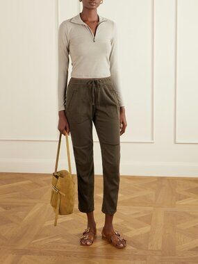 JAMES PERSE Cotton-blend twill track pants, Size: 1